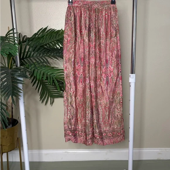 Cynthia Mehra Boho Paisley 2-Piece Set | Wrap Tie Top & Wide Leg Pants | Resort - Picture 7 of 9